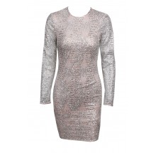 Silver Geometric Bodycon Dress