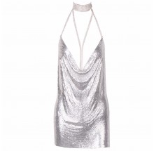 Silver Glittery Shine Mini Dress