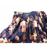 Floral Print Pleated Flared Mini A-line Short Skirt