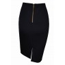 Black Skirt With Silver Stud Detail High Waist back