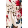 Cream Red Floral Boho Playsuit zoom