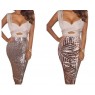 Golden and GEOMETRIC  Sparkle Cutout Sequined Dress 