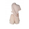 Pink Drape Shorts Ooze Style With Drape Feature Top Set