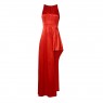 Red Maxi Side Slit Elegant Dress 
