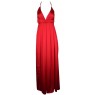 Red Maxi Slit Elegant  Dress