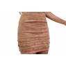 Retro High Waist Tassel Suede Leather Pencil skirt