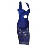 Royal Blue Lace Changeable Straps Dress side