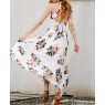 back White Floral Bliss Melody Tie Up Back Dress