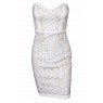 White Stapless With Gold Stud Detail Dress