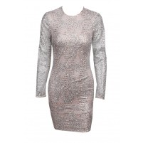 Silver Geometric Bodycon Dress