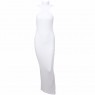 White Off Shoulder Bodycon Maxi Dress